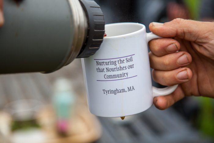 Pete Salinetti pours the coffee at the afternoon coffee break