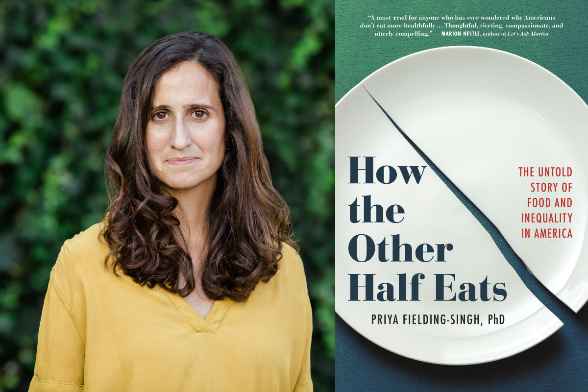 Priya Fielding-Singh and the cover of "How the Other Half Eats" Author photo © Vero Kherian Photography